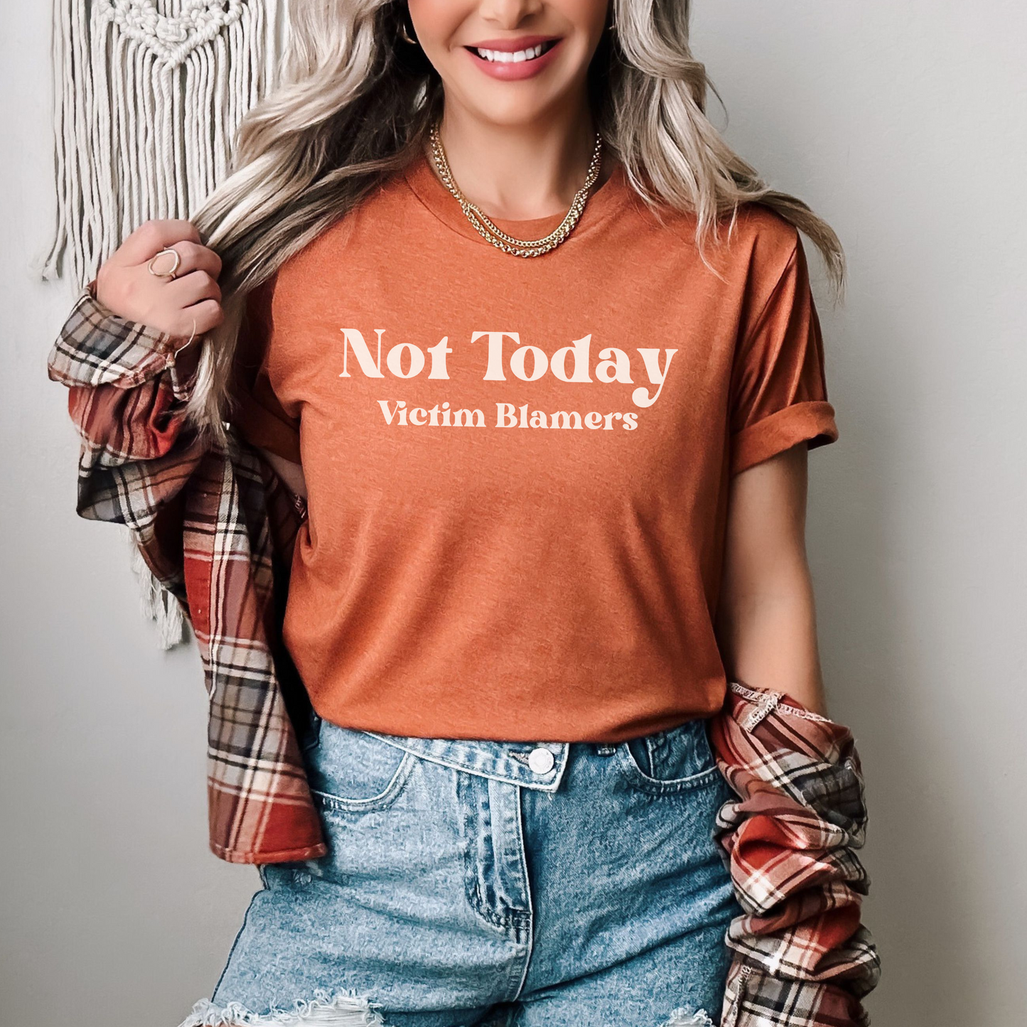Heather Autumn Bella + Canvas Feminist Graphic Tee