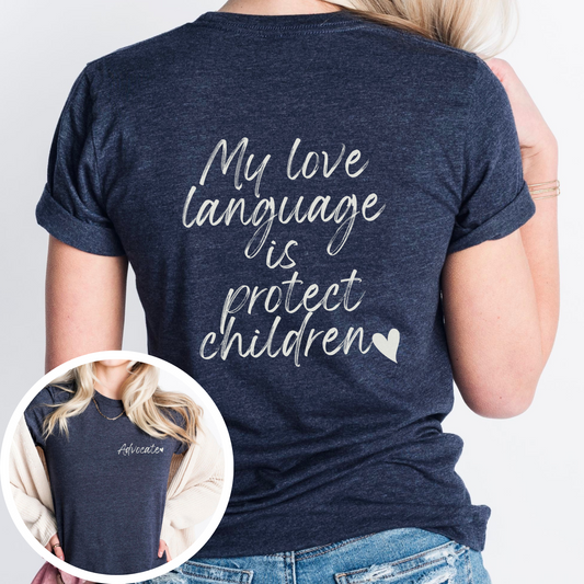 Advocate Love Language Heart Tee