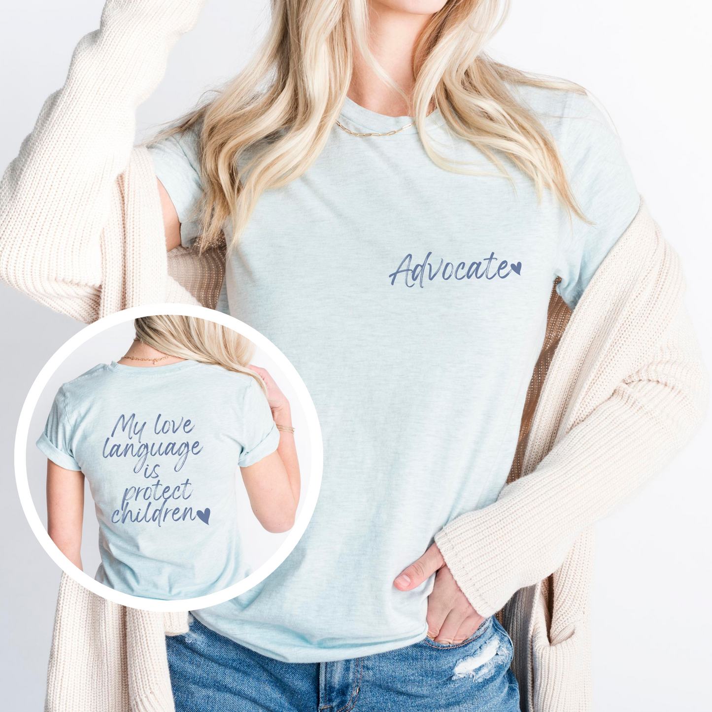 Advocate Love Language Heart Tee