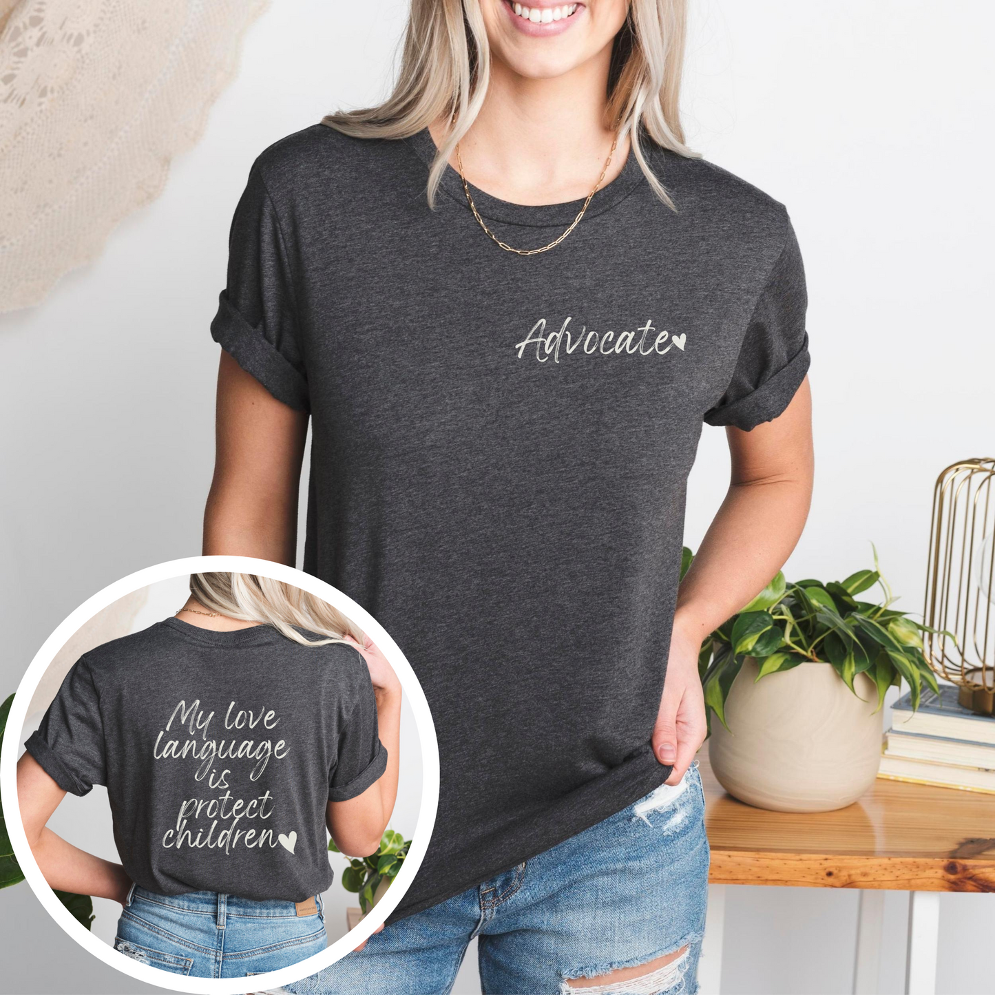 Advocate Love Language Heart Tee
