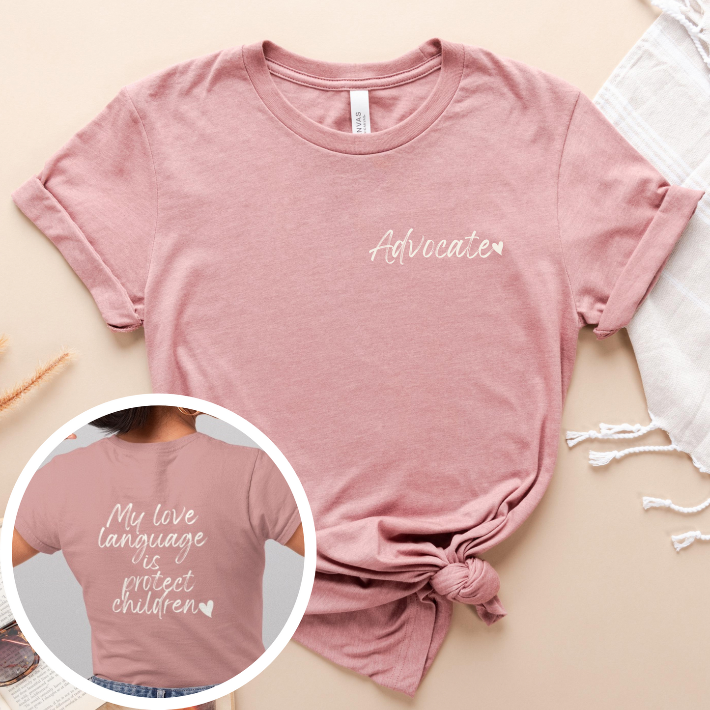 Advocate Love Language Heart Tee