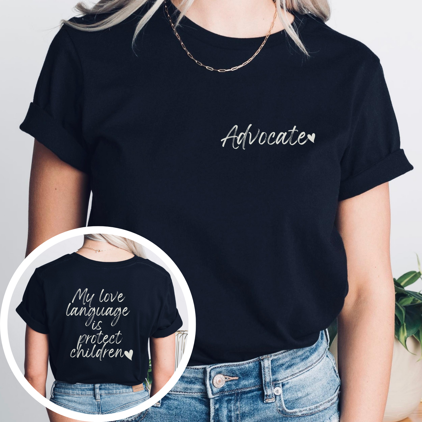 Advocate Love Language Heart Tee