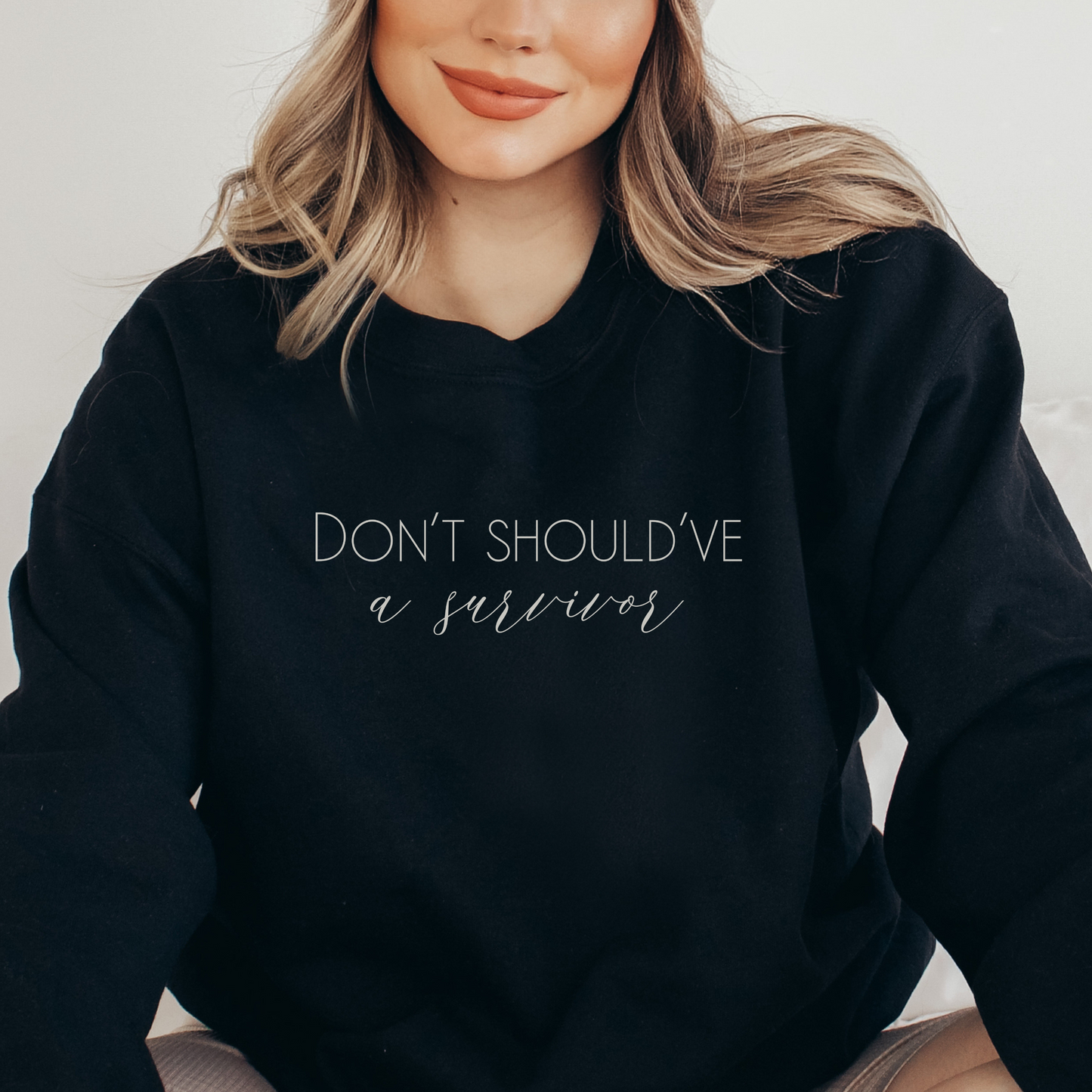 The bold and impactful slogan, "Don't Should've A Survivor," sends a clear message against the harmful practice of victim blaming. By wearing this shirt, you become an advocate for change, contributing to a culture of empathy, understanding, and respect. Perfect for survivors of abuse and trauma, victim advocates, and mental health advocates.