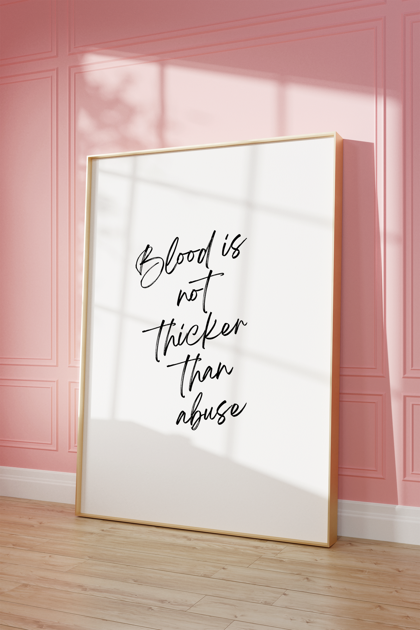 Blood Is Not Thicker Than Abuse Wall Art Print Digital Download Affirmation Poster. Gift For Advocate. Abuse Is Not Love Typography Trendy Art Print. Mental Health Dopamine Decor. Chosen Family Art. Victim Advocate Office Art.