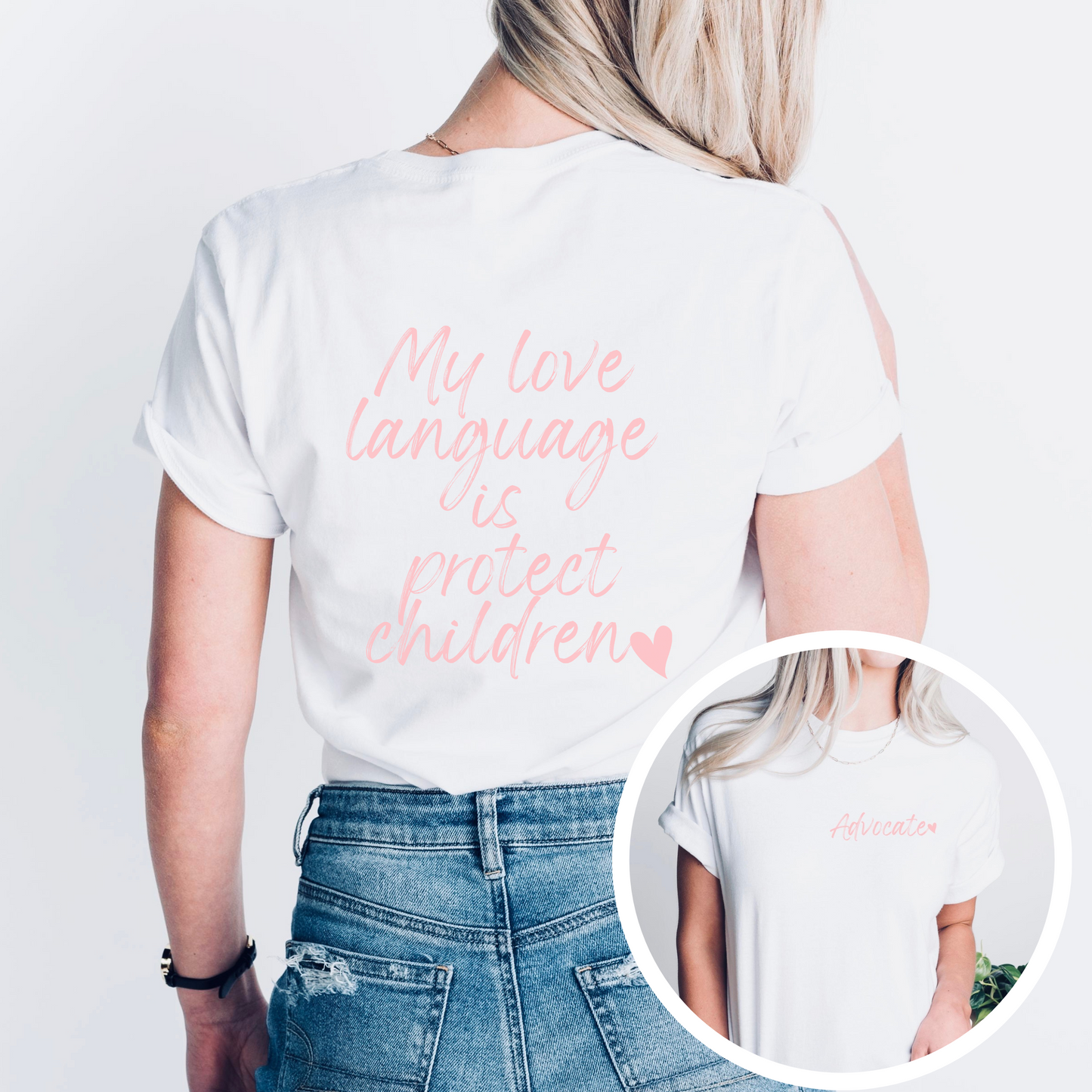 Advocate Love Language Heart Tee