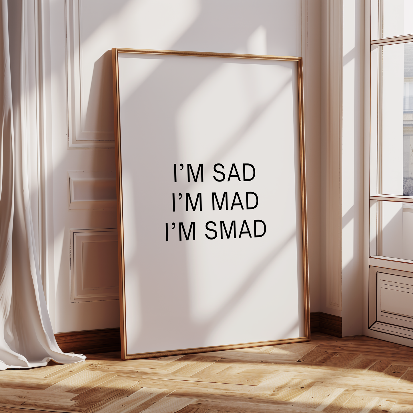 Im Sad Im Mad Im Smad Empowering Mental Health Typography Wall Art Digital Download, Women Empowerment Print Gift, Female Rage Poster, Feminist Empower Women Home and Office Decor Advocate Gift, Mom Gift, Advocacy Dorm Decor, Feelings Matter