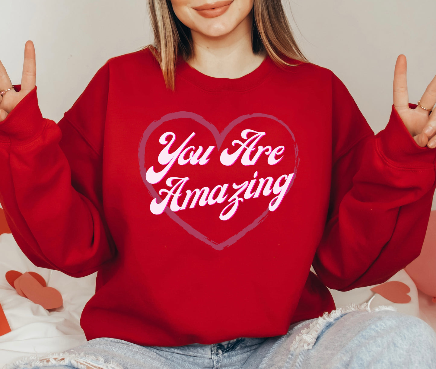 Retro Valentine's Day Heart Sweatshirt