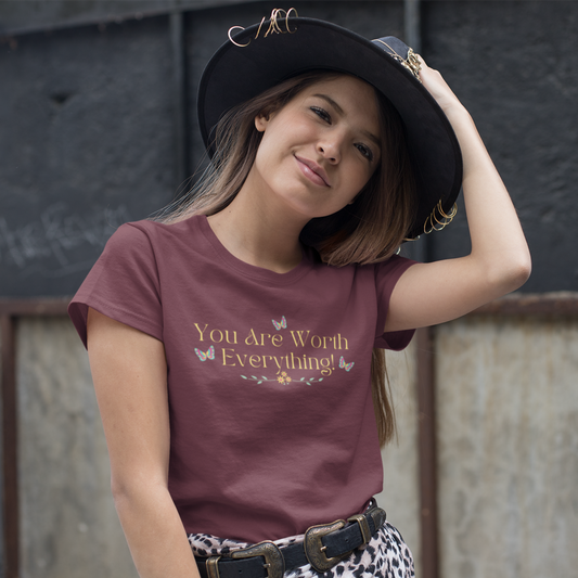 You Are Worth Everything Butterfly Tee