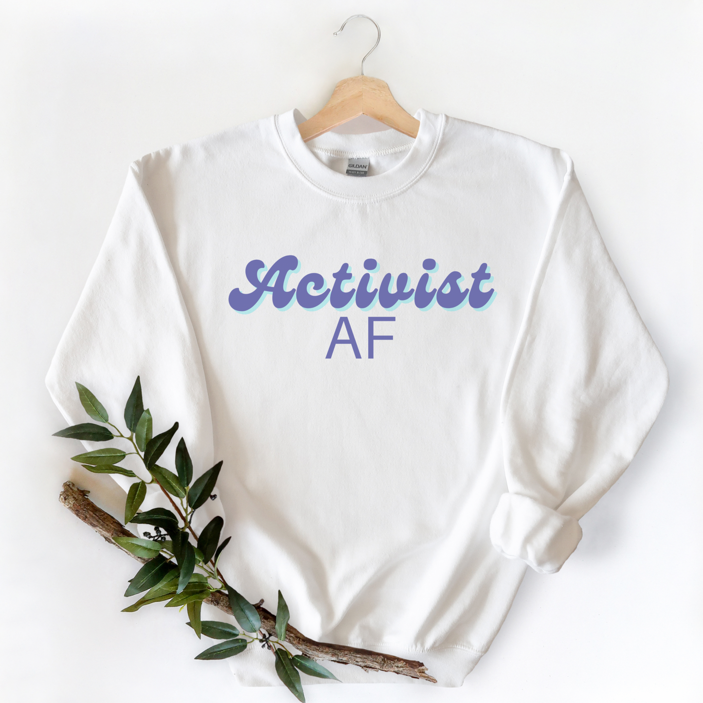 Activism White Crewneck Sweatshirt