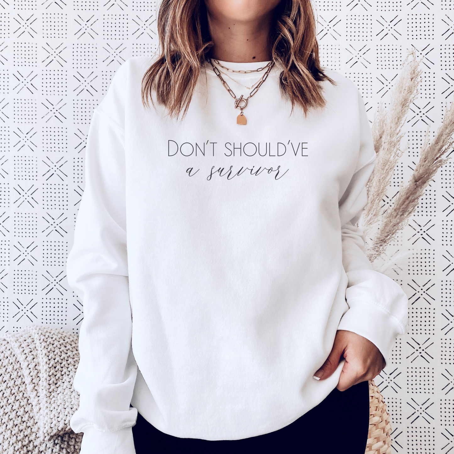 The bold and impactful slogan, "Don't Should've A Survivor," sends a clear message against the harmful practice of victim blaming. By wearing this shirt, you become an advocate for change, contributing to a culture of empathy, understanding, and respect. Perfect for survivors of abuse and trauma, victim advocates, and mental health advocates.