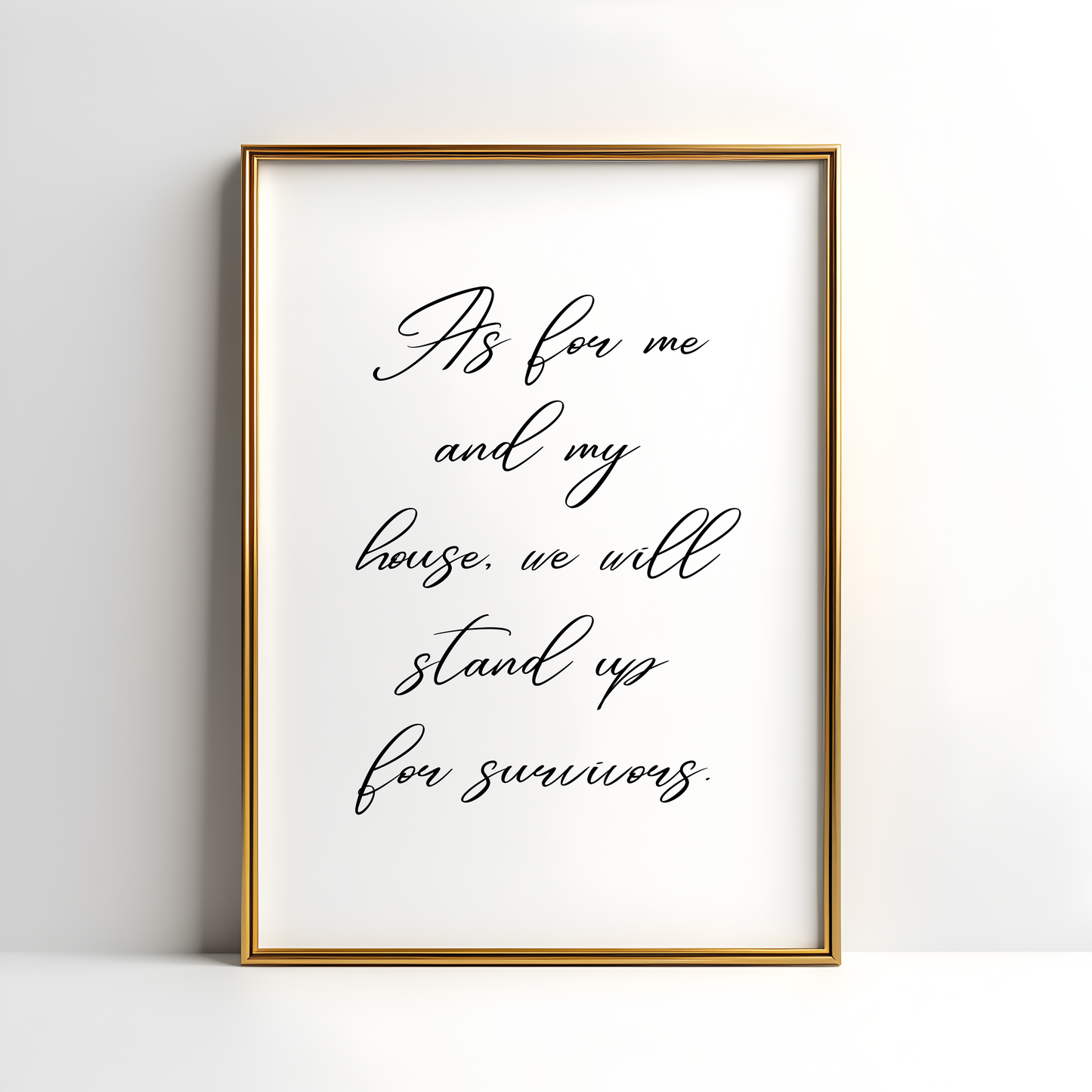 As For Me And My House We Will Stand Up For Survivors Wall Art Print Digital Download Affirmation Poster. Gift For Advocate. Believe Survivors Typography Trendy Art Print. Mental Health Dopamine Decor. Empowering Dorm Poster. Victim Advocate Office Art.