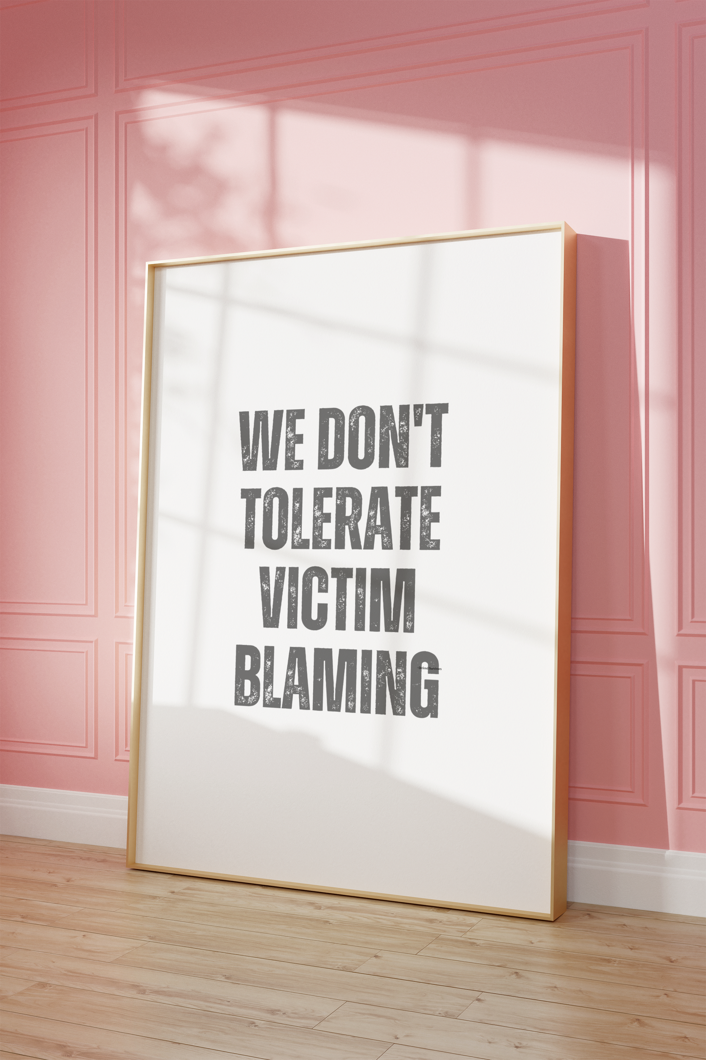 We Dont Tolerate Victim Blaming Black white distressed Wall Art Print Digital Download Affirmation Poster Gift For Advocate Believe Survivors Typography Trendy Art Print Mental Health Dopamine Decor Empowering Dorm Poster Victim Advocate Office Art